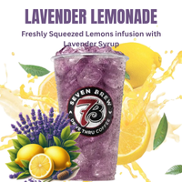Lemonades 7 7 Brew Lavender Lemonade — floral, honey-like lemonade over ice; soothing and refreshing.