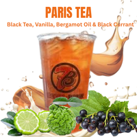 Teas 5 7 Brew Paris Tea — black tea with vanilla, caramel and soft fruit-bergamot notes; iced or hot.