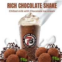 Shakes 8 7 Brew rich chocolate shake with ice-cream base and chocolate drizzle.