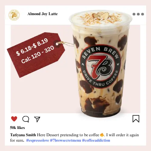 Secret Menu 8 Almond Joy Latte secret menu drink