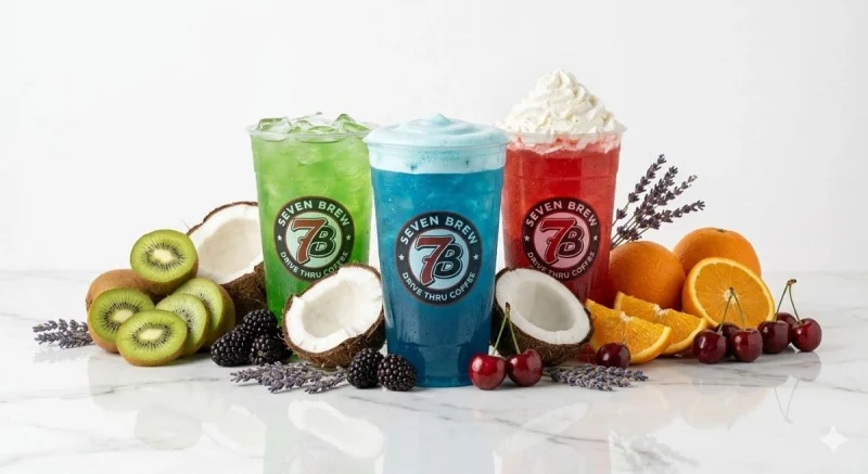 7 Brew secret menu energy drinks with tropical fruit and coconut flavors