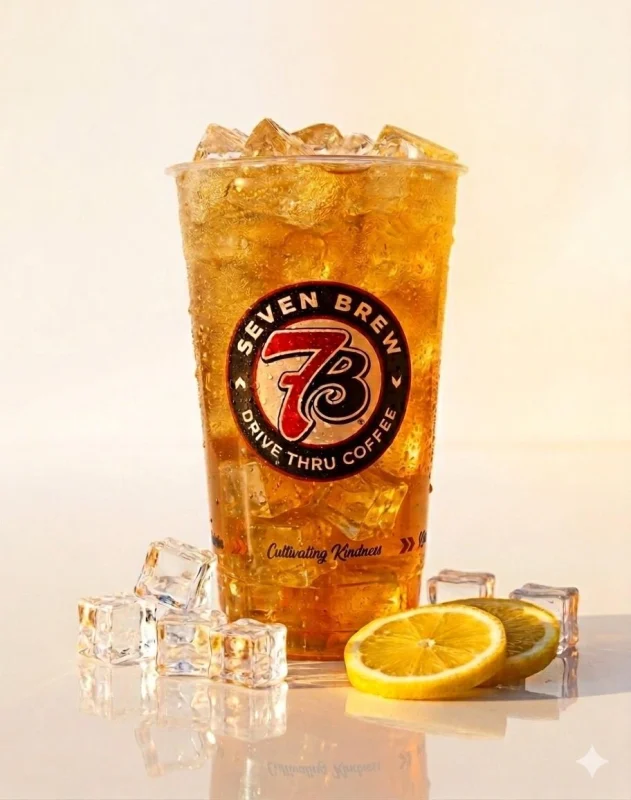 7 Brew secret menu lemonade drinks with orange slices and ice