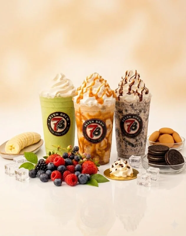 7 Brew secret menu shakes with mixed berries cookies and cream flavors